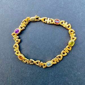 14k Gold Semi-Precious Gemstone Bracelet